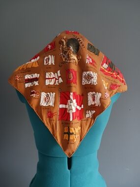 Hermes Silk Handkerchief , Silk Scarf. Vintage.